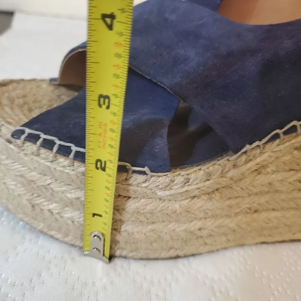 Sigerson Morrison Navy Wedges Sandals  Size 8